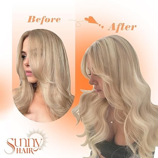 Sunny Hair Halo Extensions Blonde with Highlights Hair 20 Inch #P18/613 50g