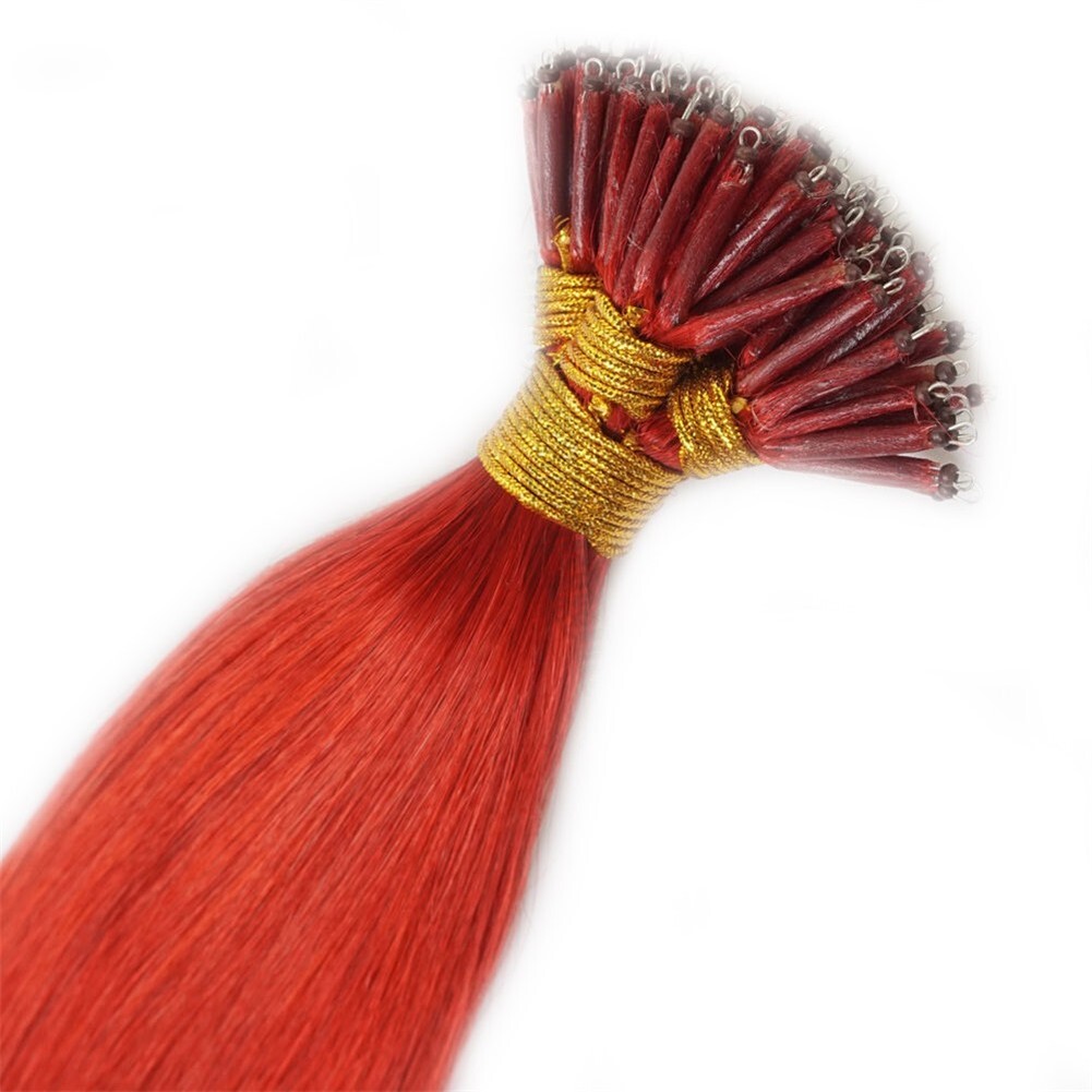 Invisible Micro Nano Beads Loop Tip Human Hair Extensions Double Drawn Thick 1g