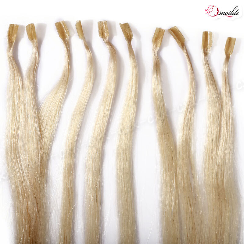 100G Pre Bonded Glue U Nail Tip Keratin Fusion Remy Human Hair Extensions 200PCS