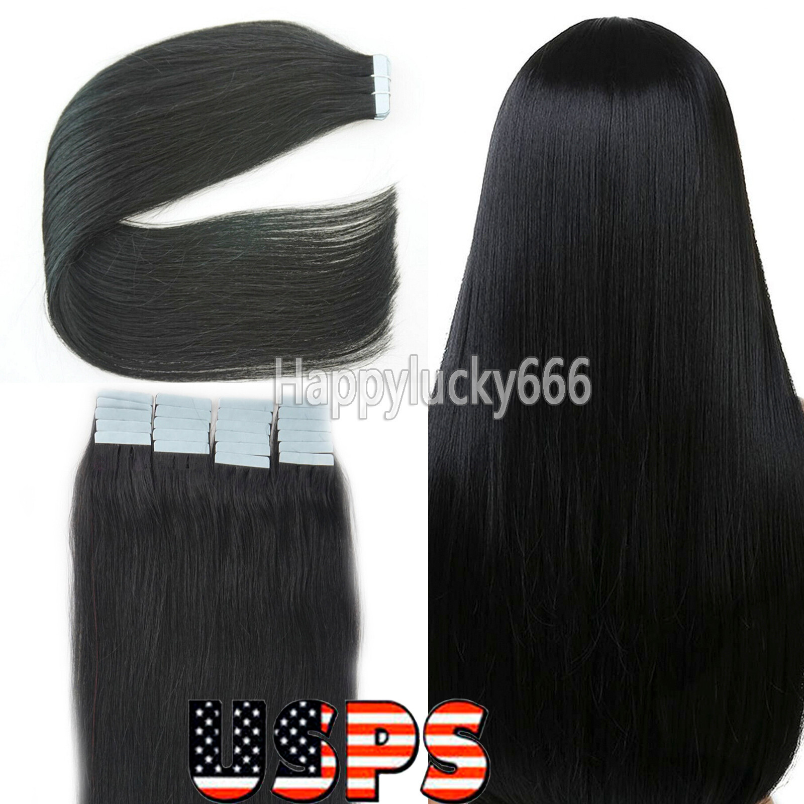 Tape in Hair Extensions Real Human Hair Double Stitched Invisible Skin Weft Hair