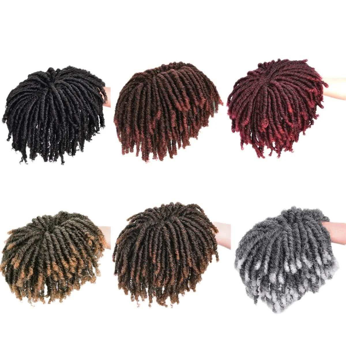 12in Kinky Curly Hair Topper with Bangs Dreadlock Style Heat Friendly Cosplay