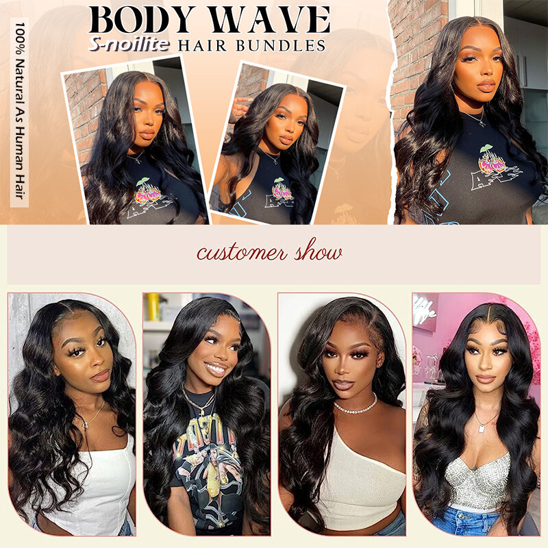 Brazilian Body Wave 100% Soft Hair Piece 3 Bundles 300g As Human Hair Extensions