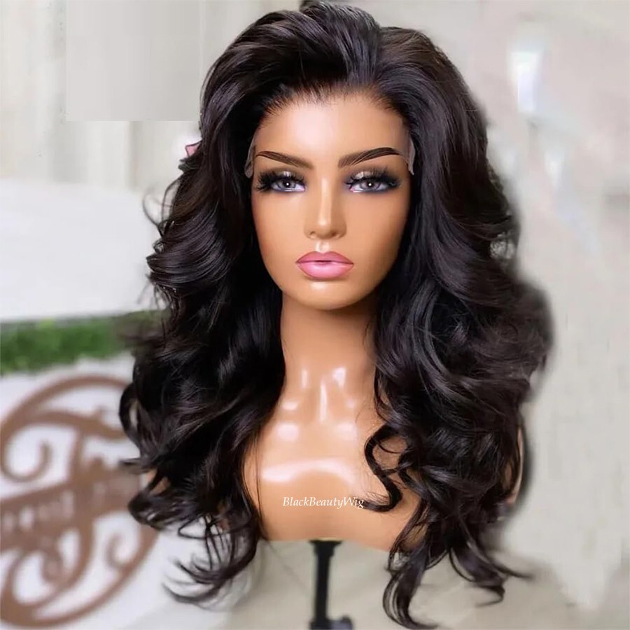 Loose Wavy Silk Base Full Lace Human Hair Wig Pre Plucked Glueless Wig Baby Hair