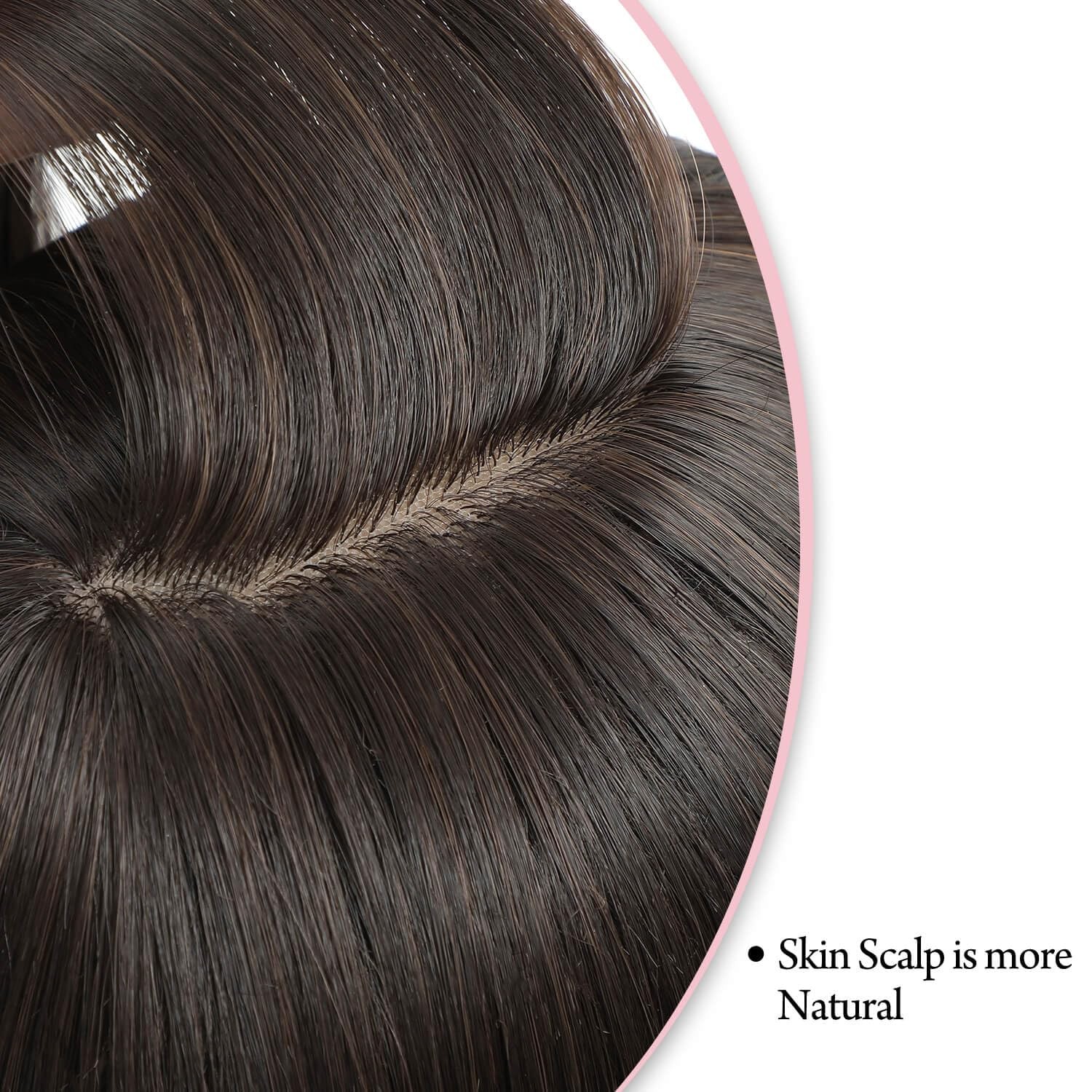 Molefi 19Inch Hair Toppers For Women Thinning Hair6.5X6.5Inch Large Coverage