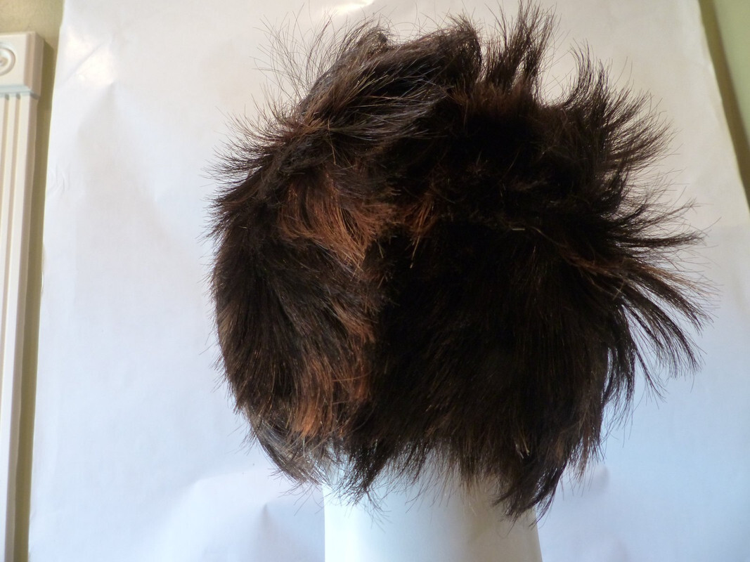 FOXY SILVER COLLECTION DARK BROWN SHAG FIBER HAIR WIG
