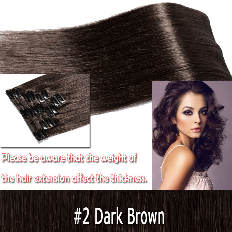 CLEARANCE Clip In 100% Real Remy Human Hair Extensions Full Head Highlight Long