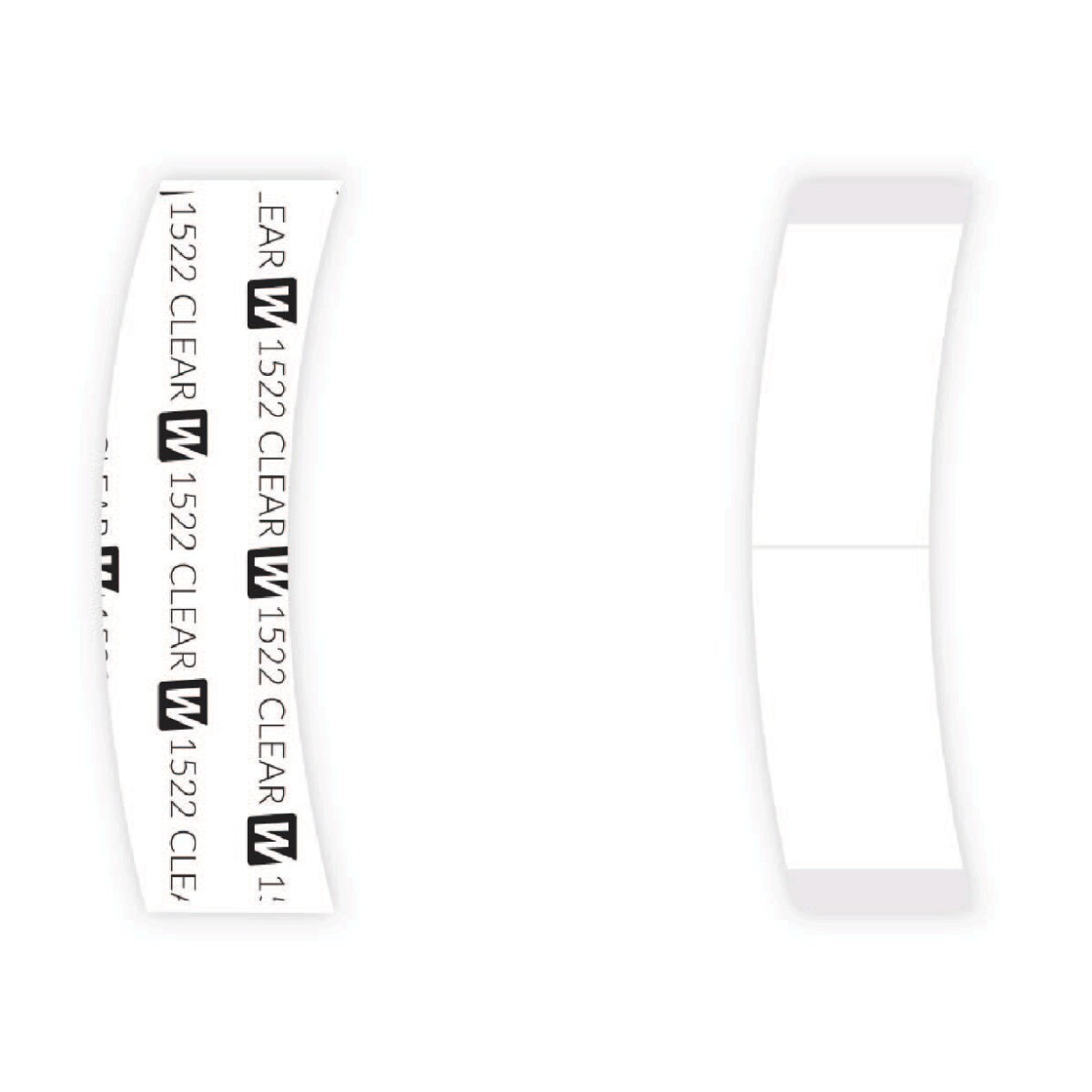 1522 Clear Adhesive Tape for hair systems wigs Shape C BULK Bag 1000 pieces