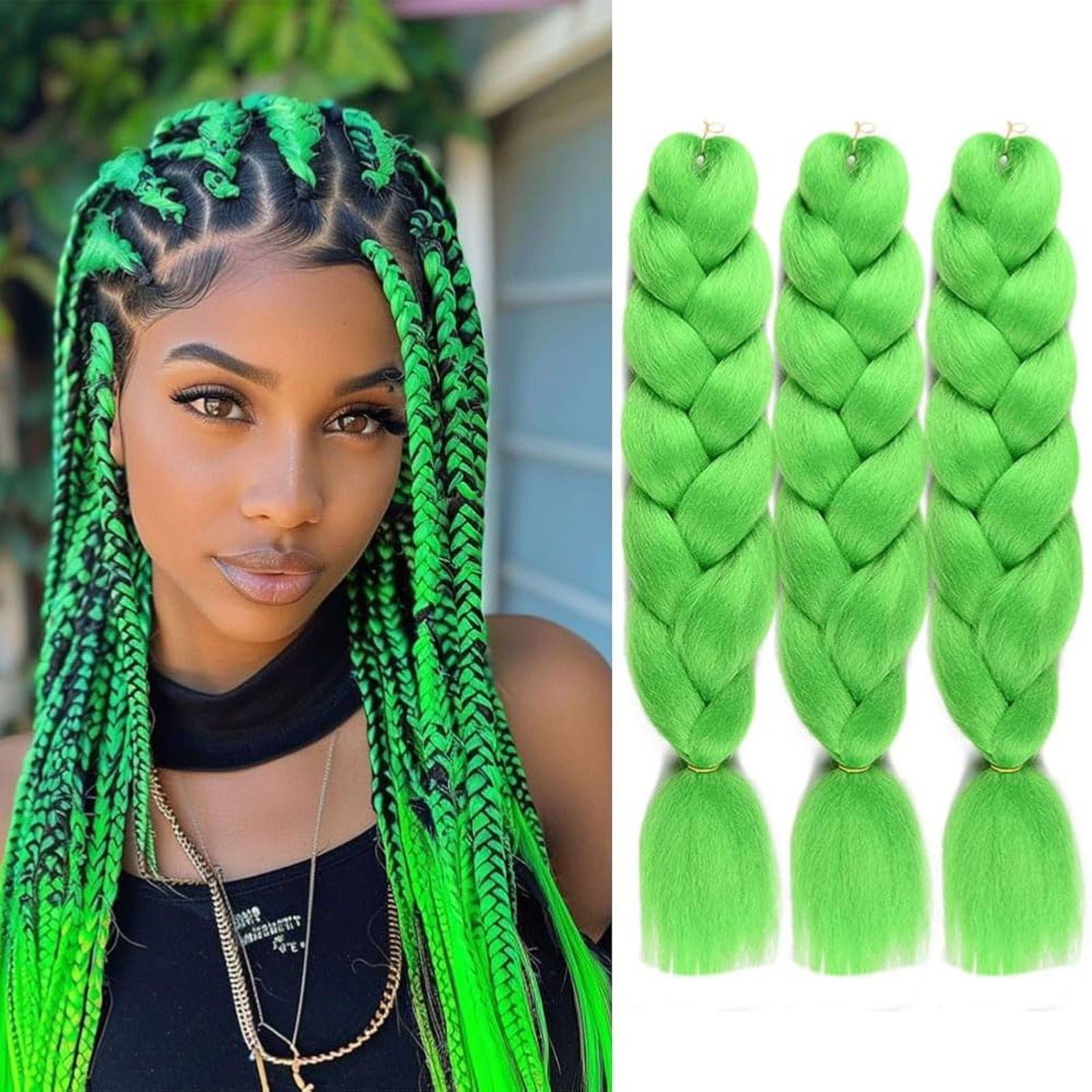 24″ 3pks Jumbo Hair Extension kanekalon Braiding Hair Box Twist Braid For Human