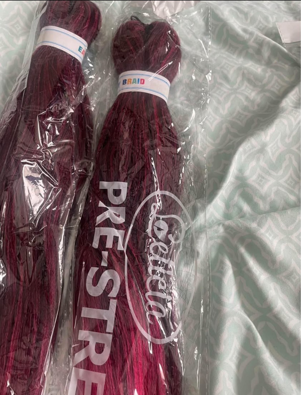 26 Inch Pre Stretched Synthetic Braiding Hair 3 Packs Black/hot Pink