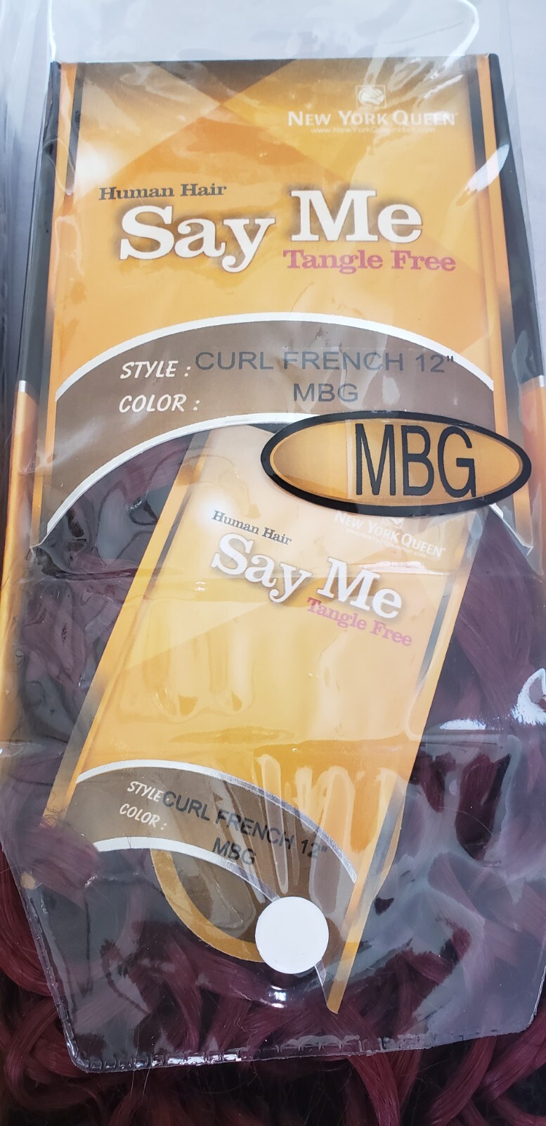 2 Packs 100% Human Hair for Weaving by New York Queen Say Me 12&14″ French Curl