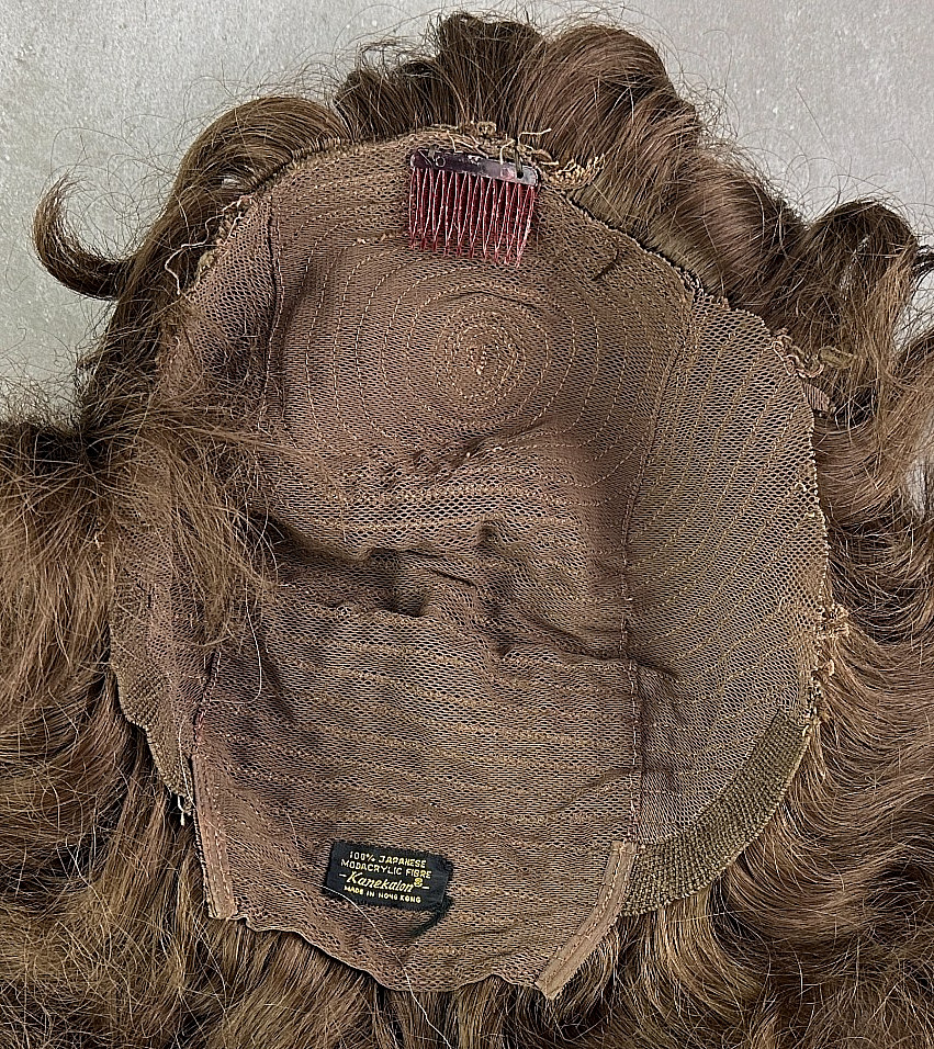Kanekalon Wig Vintage Brunette 100% Modacrylic Fibre 1960s 1970s JAPAN Hong Kong