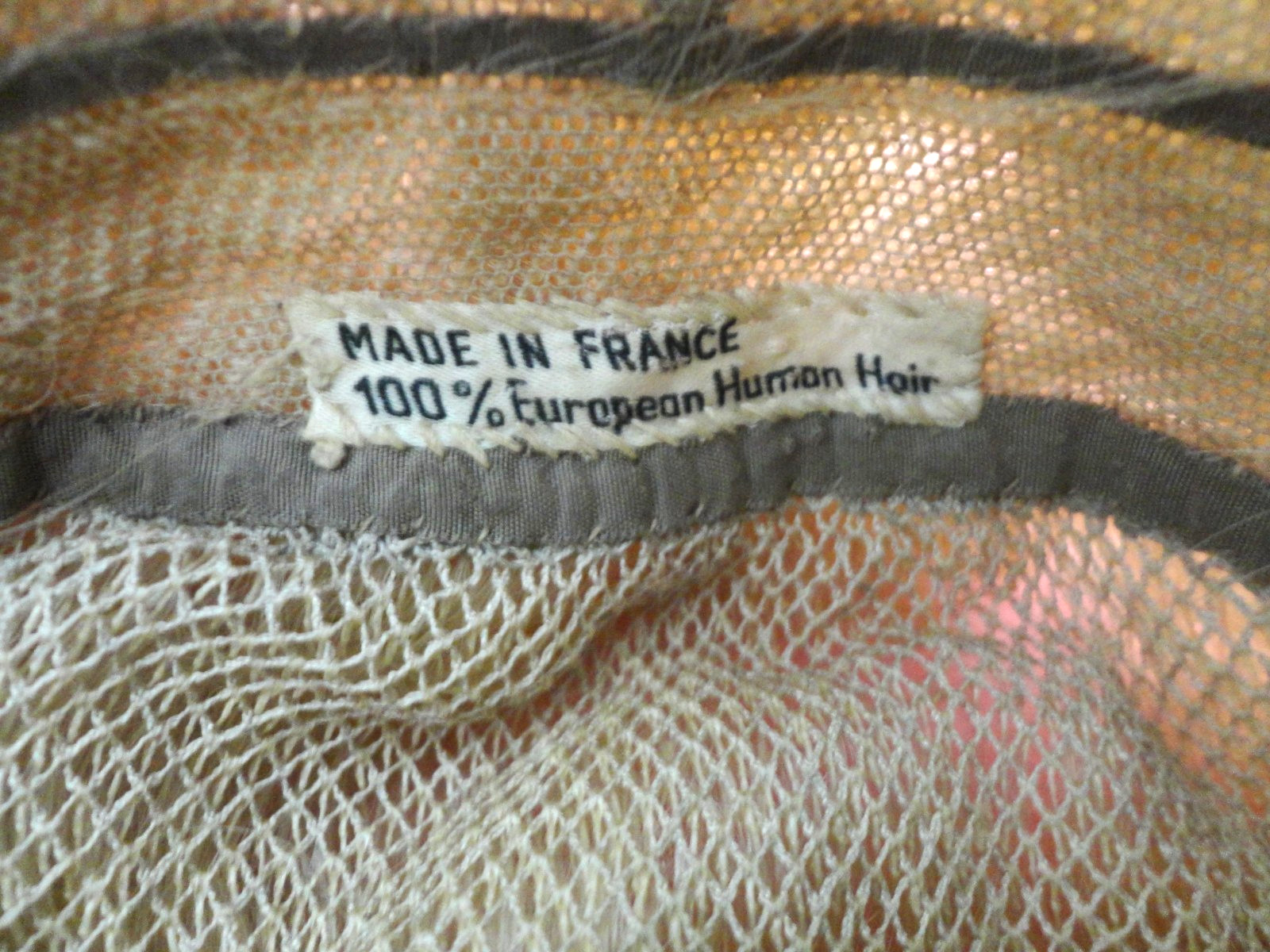 MADE IN FRANCE HUMAN HAIR WOMAN’S USED VINTAGE BLOND ADULT WIG