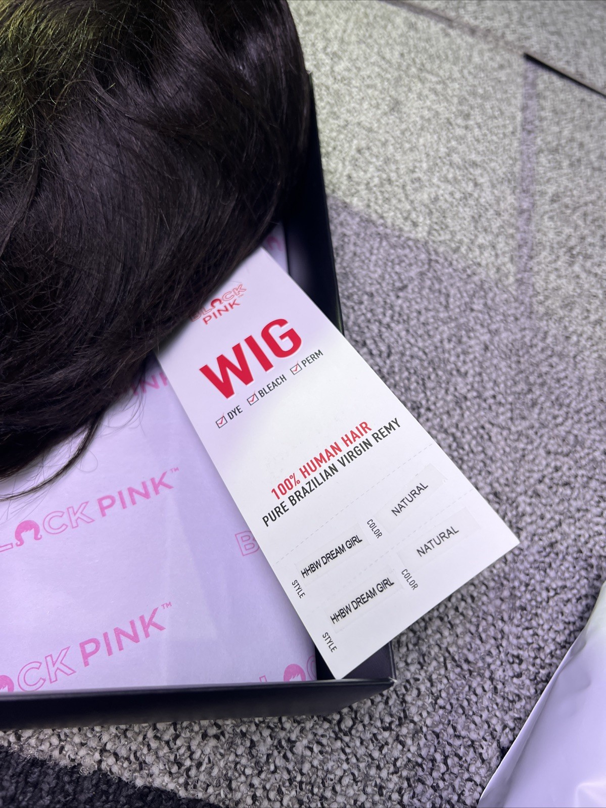 Black Wig 100% Hhbw Dream Girl Pure Brazillian Virgin Remy HD LACE Color Natural