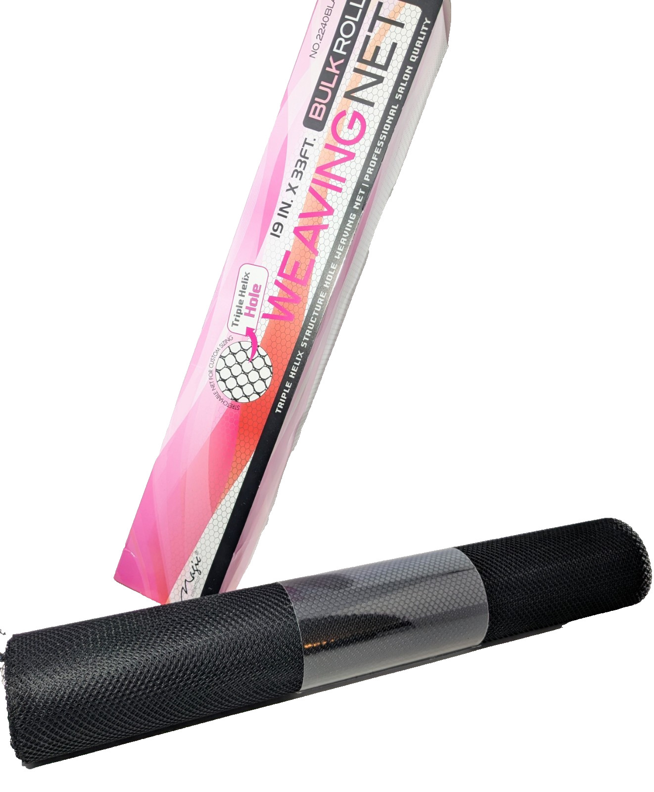Bulk Roll Weaving Net 19″ x 33ft Triple Helix Hole Salon Quality Black NEW