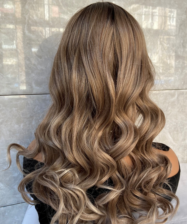 Sugar And Spice Light Ash brown Rooted Mix Synthetic Hair Wigs Women Soft