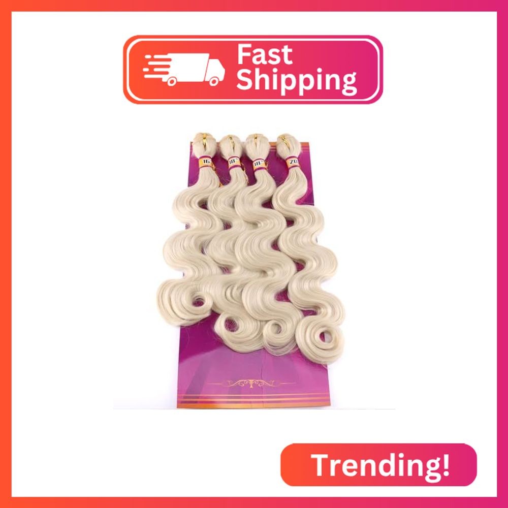 ZHENLISI Body Wave Synthetic Hair Bundles Honey Blonde Quick Weave Hair Tracks S