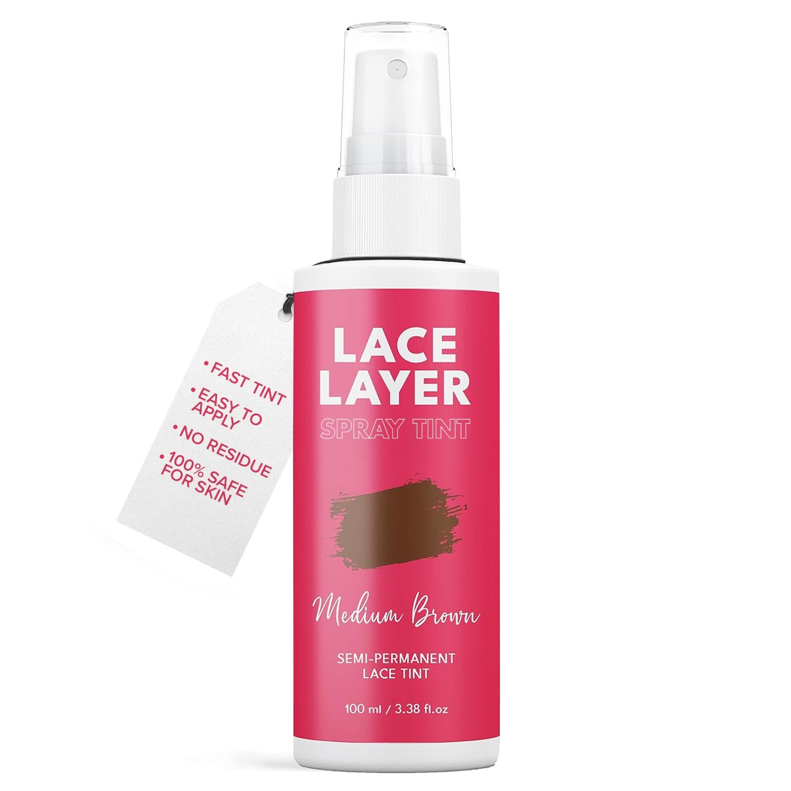 Lace Layer Lace Tint Spray for Lace Wigs Water Resistant Natural Look – 3.38 oz