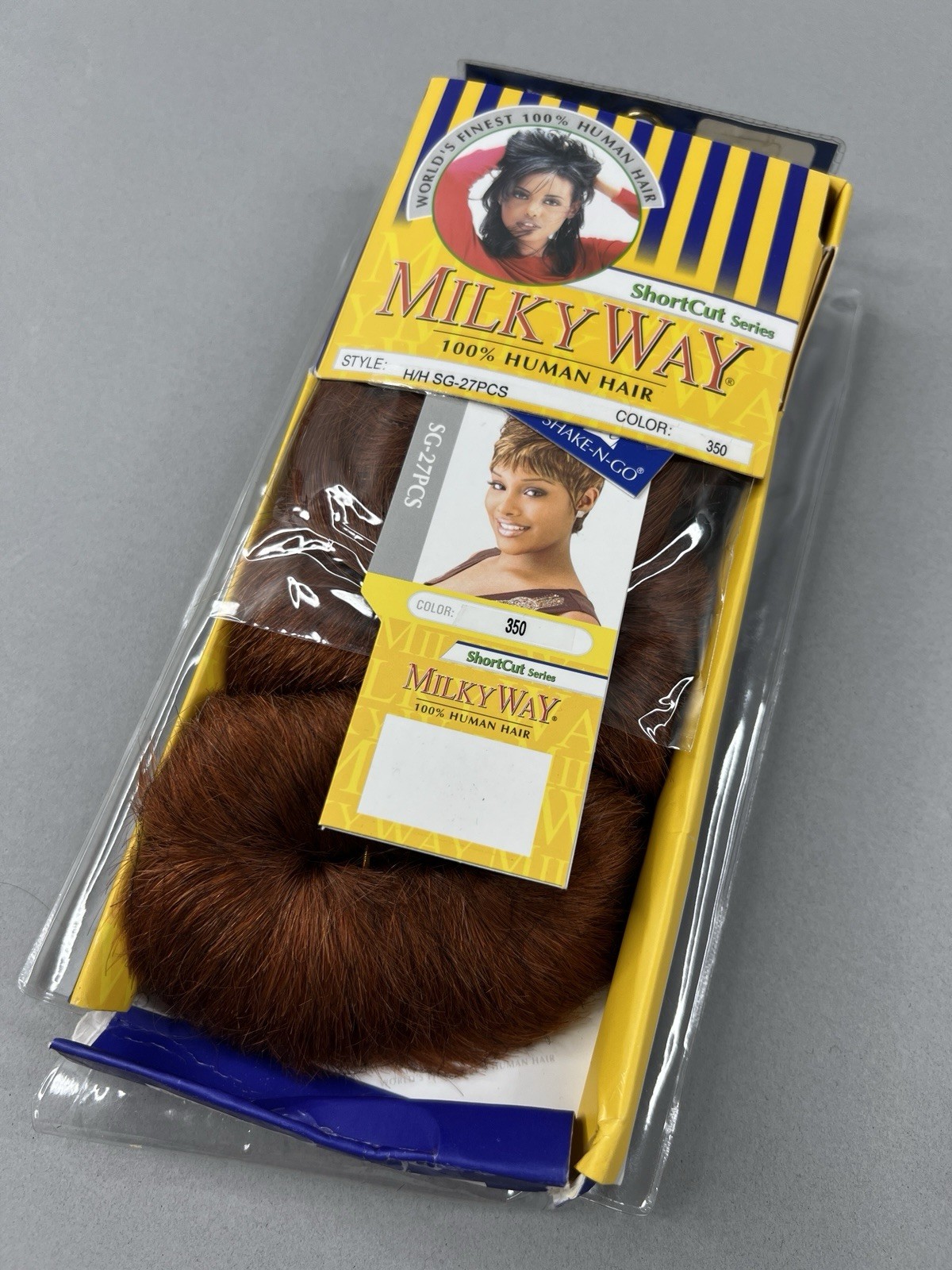 Milky Way #350 Copper Human Hair 27 Pc Piece Track Weft Extensions Short Style