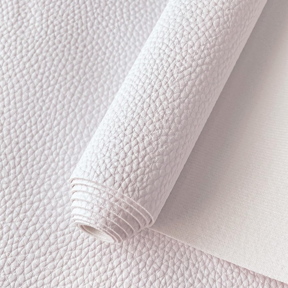 Lychee Texture Vinyl Solid Color Faux Leather Fabric for Hair Bows Jewelry Makin
