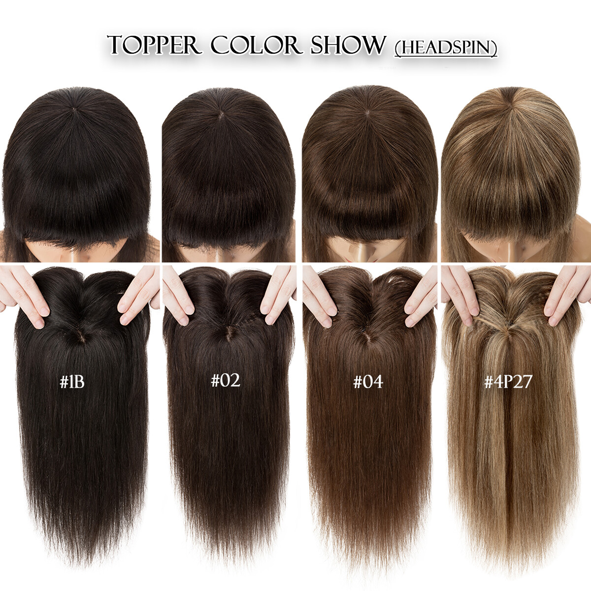 Topper Toupee Clip In Remy 100% Human Hair Lace Base Wiglet Hairpiece Hand-tied