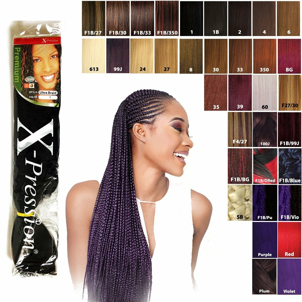 X-pression Xpression Expression 82″ Ultra Braiding Hair