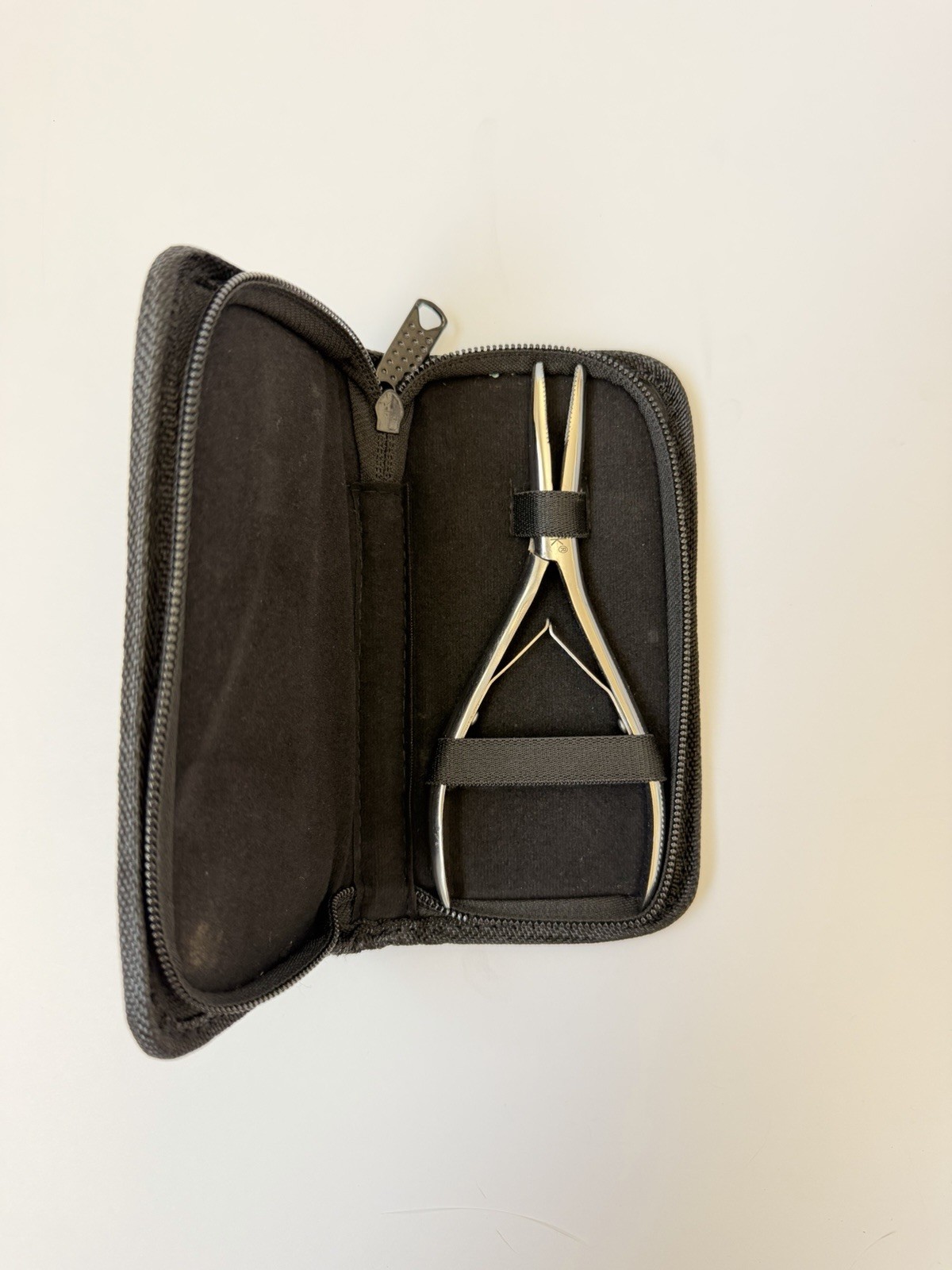 NEW Hairtalk Hair Extensions Pliers Flat w/ Zipper Carry Case Professional Salon