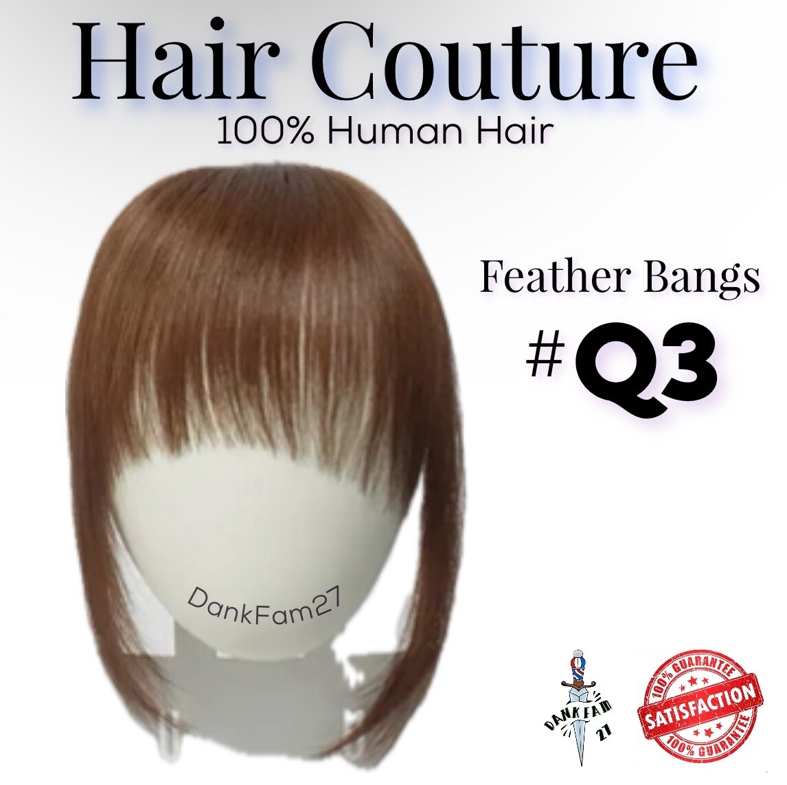 **BRAND NEW** Hair Couture ~ Ambience Feather Bang #Q3 Clip In 100% Human Hair
