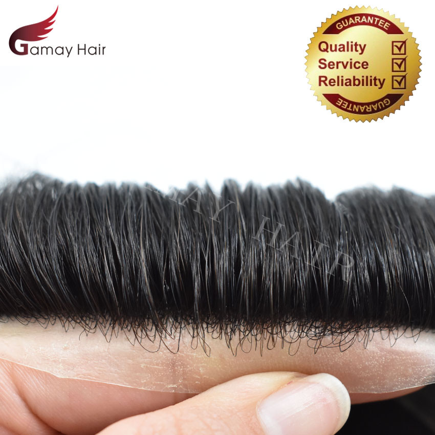 Mens Toupee French Lace Natural Human Hair piece Invisible PU Wigs Australia