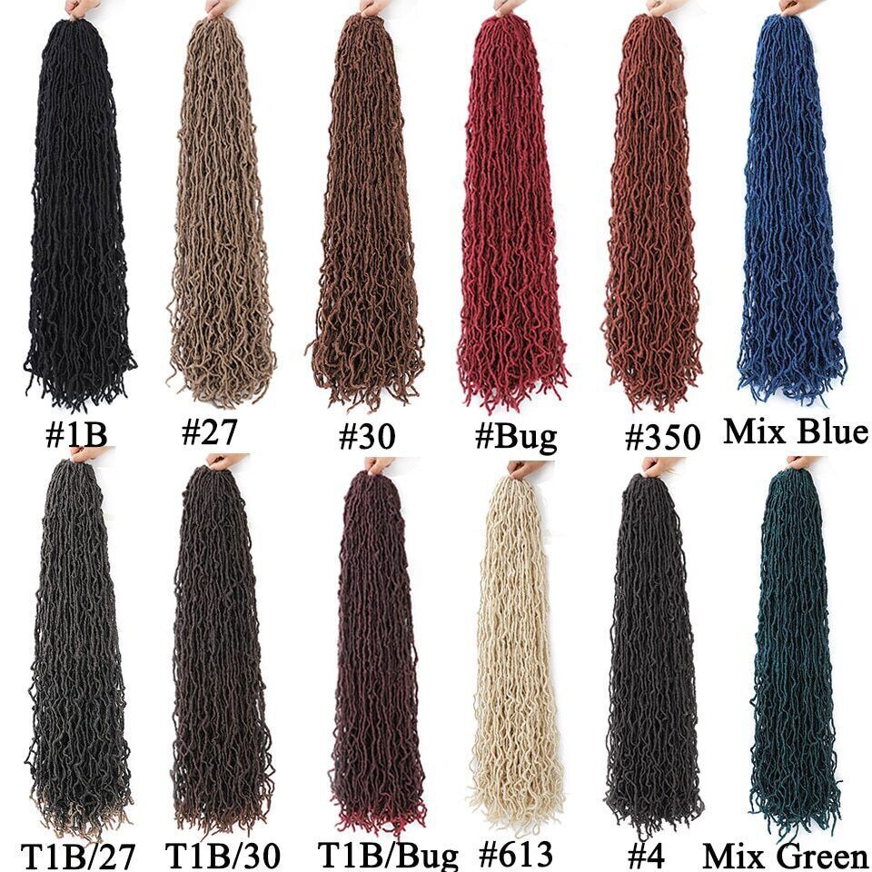 18 24 36Inch 6Packs Soft Locs Crochet Hair Faux Locs Crochet Hair 21Strands/Pack
