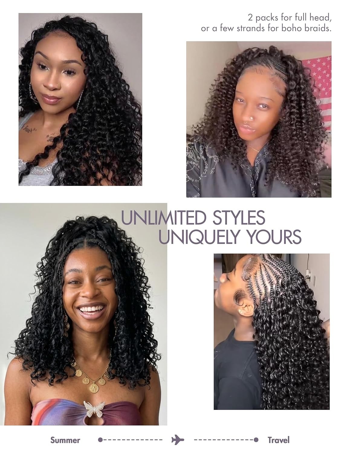 LUVME Deep Wave Crochet Hair for Black Women, 16 Inch 130g About 100 Strands, Pr