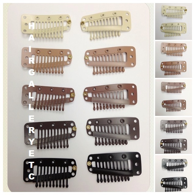 QUALITY LARGE HAIR EXTENSION CLIPS SNAP WIG CLIPS FOR TOUPEES HAIR PIECES 38mm