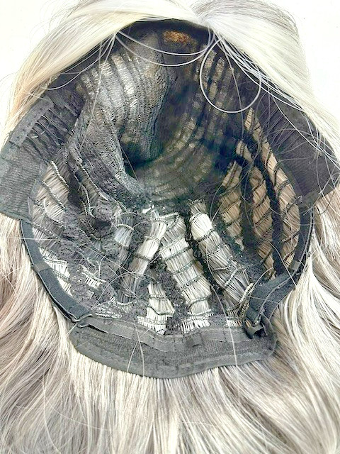 Women Cosplay Costume Gray Silver White Straight Wig Shoulder Length Hair
