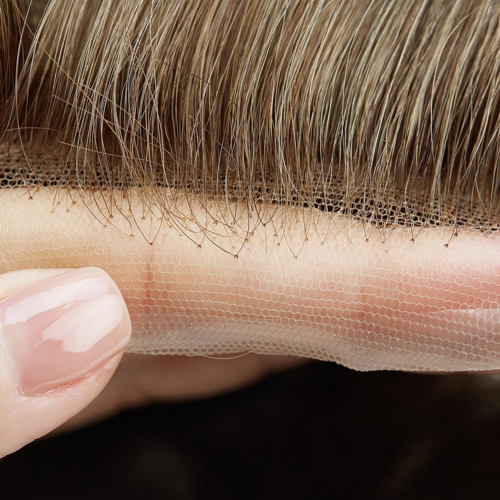 Breathable Men’s Toupee Full French Lace Base | Men’s French Lace Hairpieces