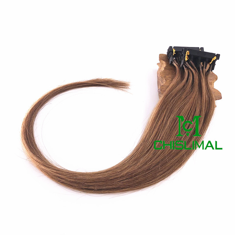 5Strands/row 20g Remy hair New 6D Human Hair Extensions Prebonded dark blonde