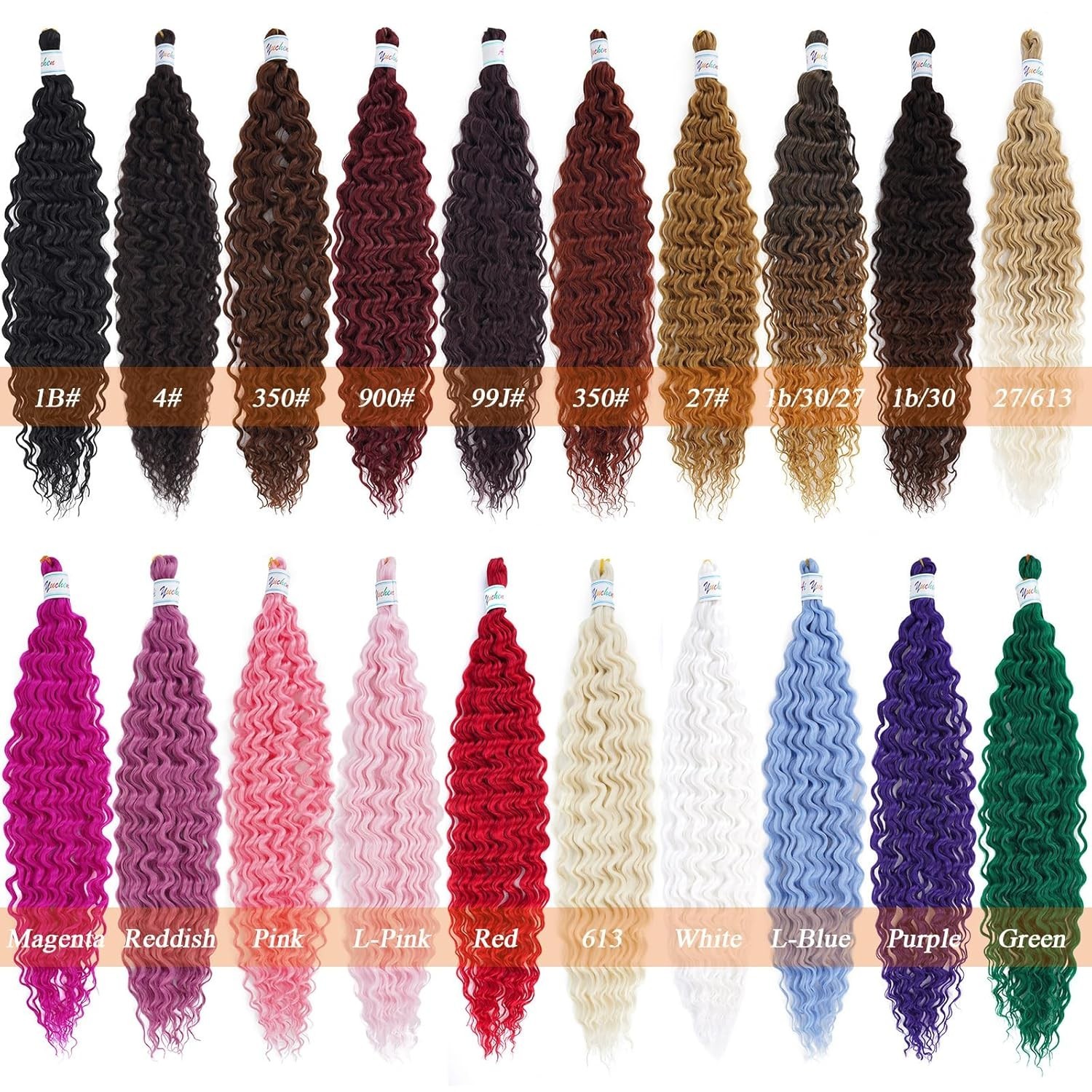 Trendsetting Deep Wave Crochet Hair 24 Inch – 1b/30/27 Curly Beauty Extensions