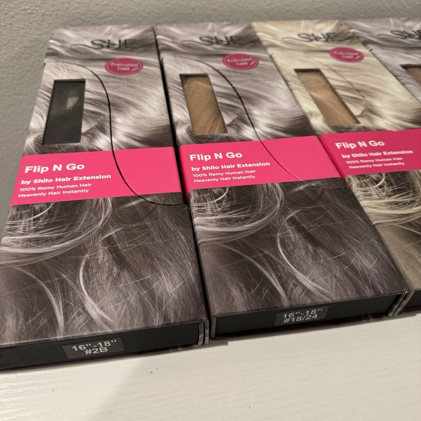 Premium Hair Extensions Flip N’ Go Various Colors And Lengths (Remy Hair) 8 Pcs