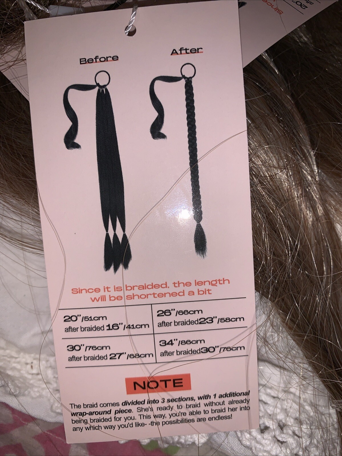 Seikea 27 inch long diy braided Premium Synthetic Hair Extension.