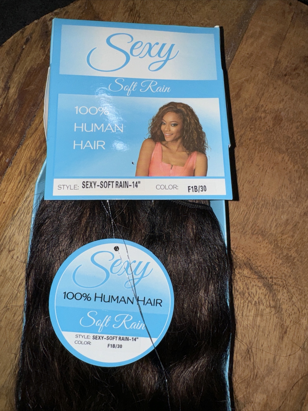 Sexy Soft Rain 100% Comfortable Human Hair 14” WEFT COLOR F1B/30