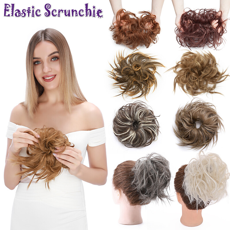X-LARGE Messy Bun Hair Piece Scrunchie Updo Wrap Hair Extensions Thick as Human