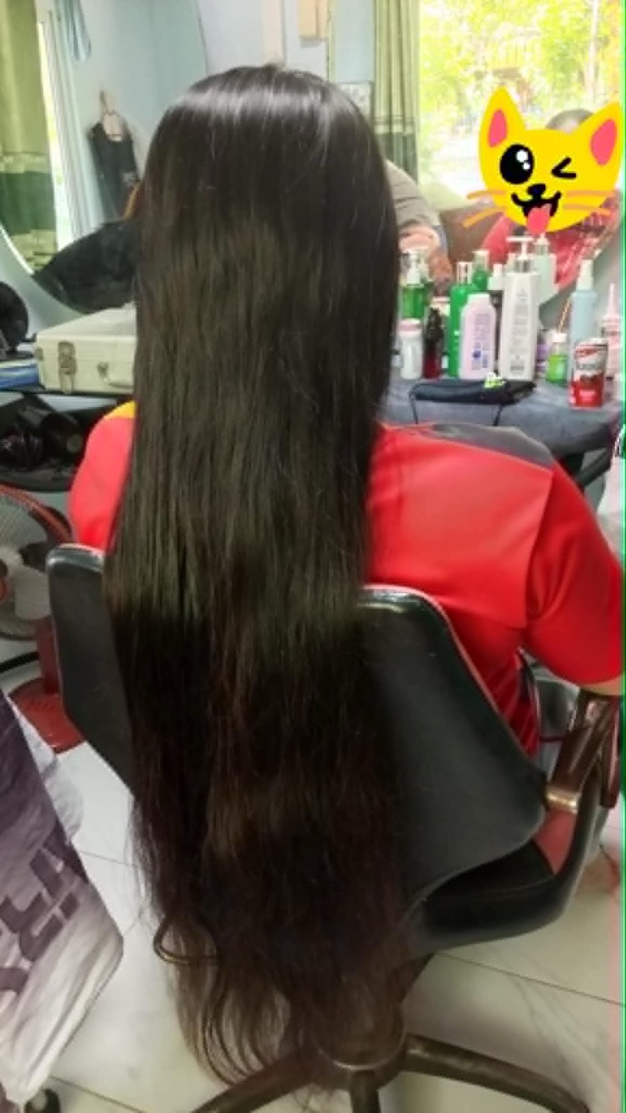 1623 Natural Human Hair Ponytail Straight Real Hair 24 Inch 125 G