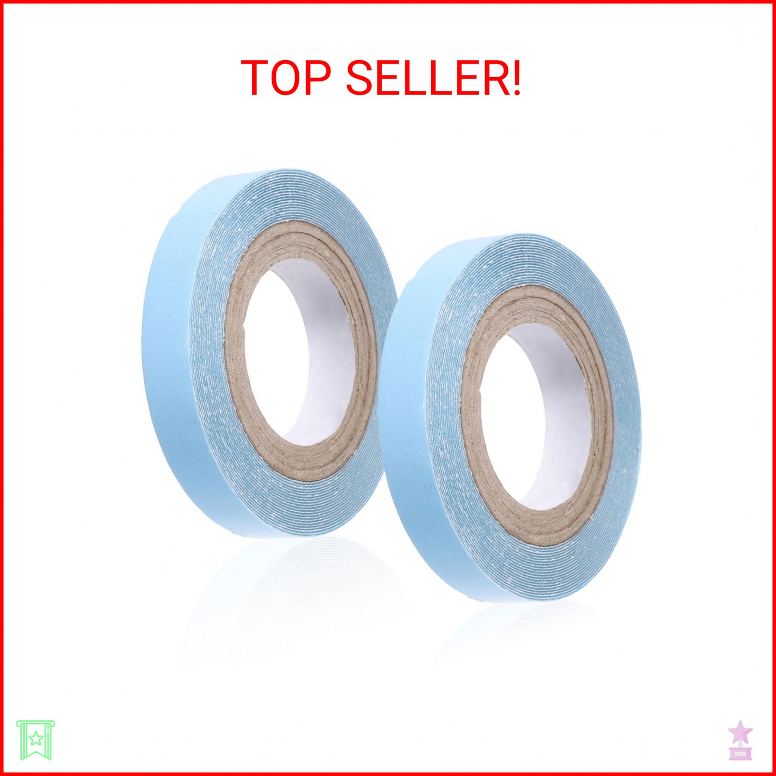 9.84 Feet Hair Extension Tape, 2 Rolls Double Sided Adhesive Replacement Tape fo