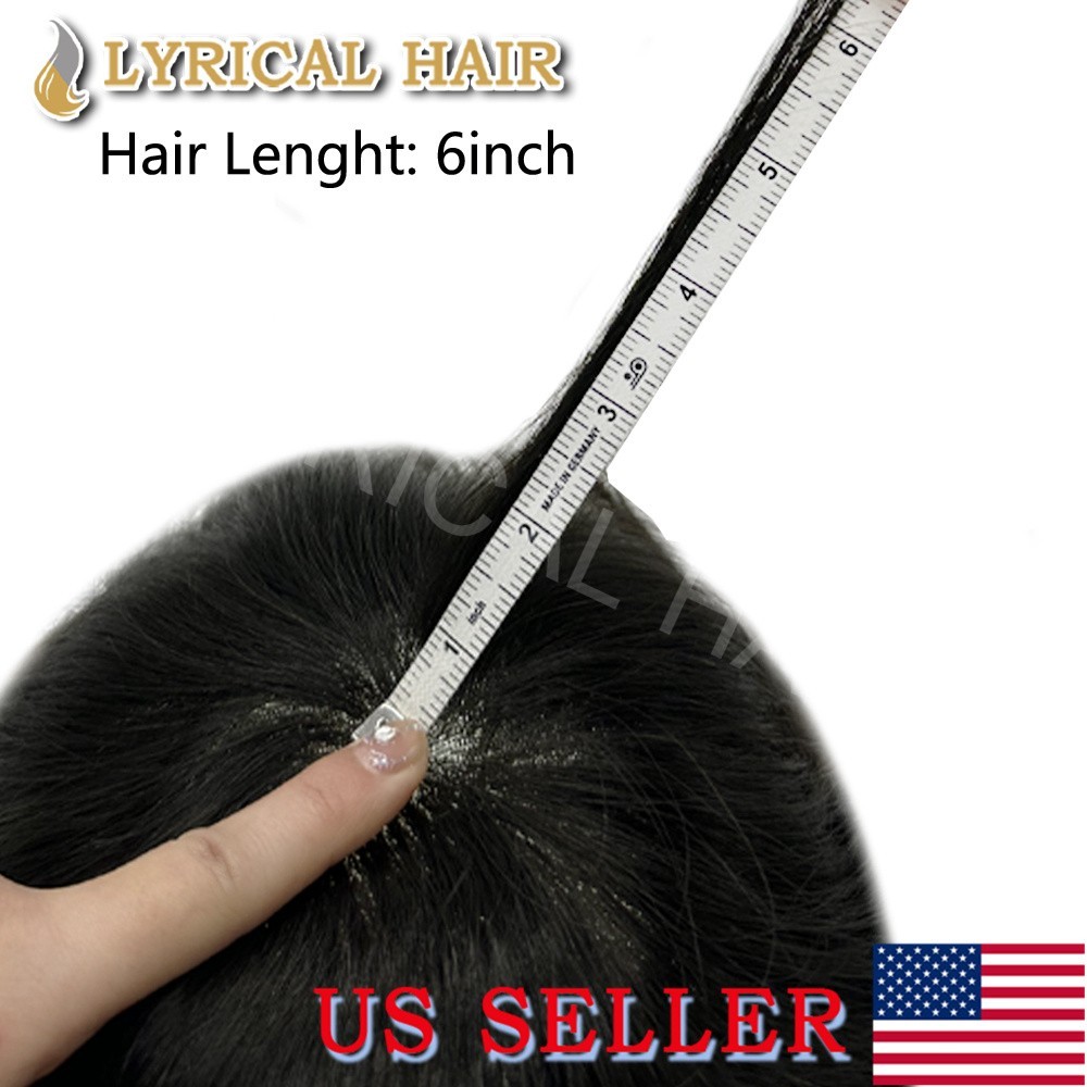 Lyrical Hair French Lace Mens Toupee Poly Coated Human Hair Replacement System
