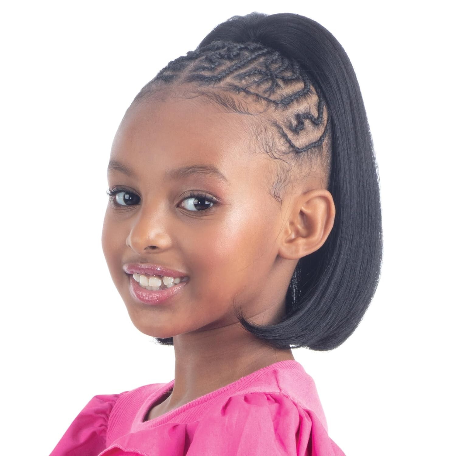 SHAKE-N-GO Drawstring Ponytail For Kids Yaky Bounce (OFF BLACK 1B)