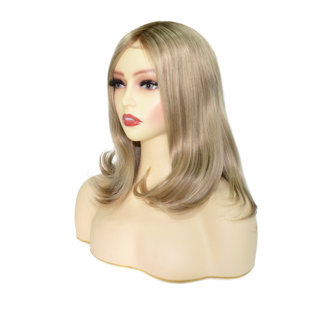 Women Wigs European Cuticle Remy Human Hair lace Front Medium Size 14.5” MT11