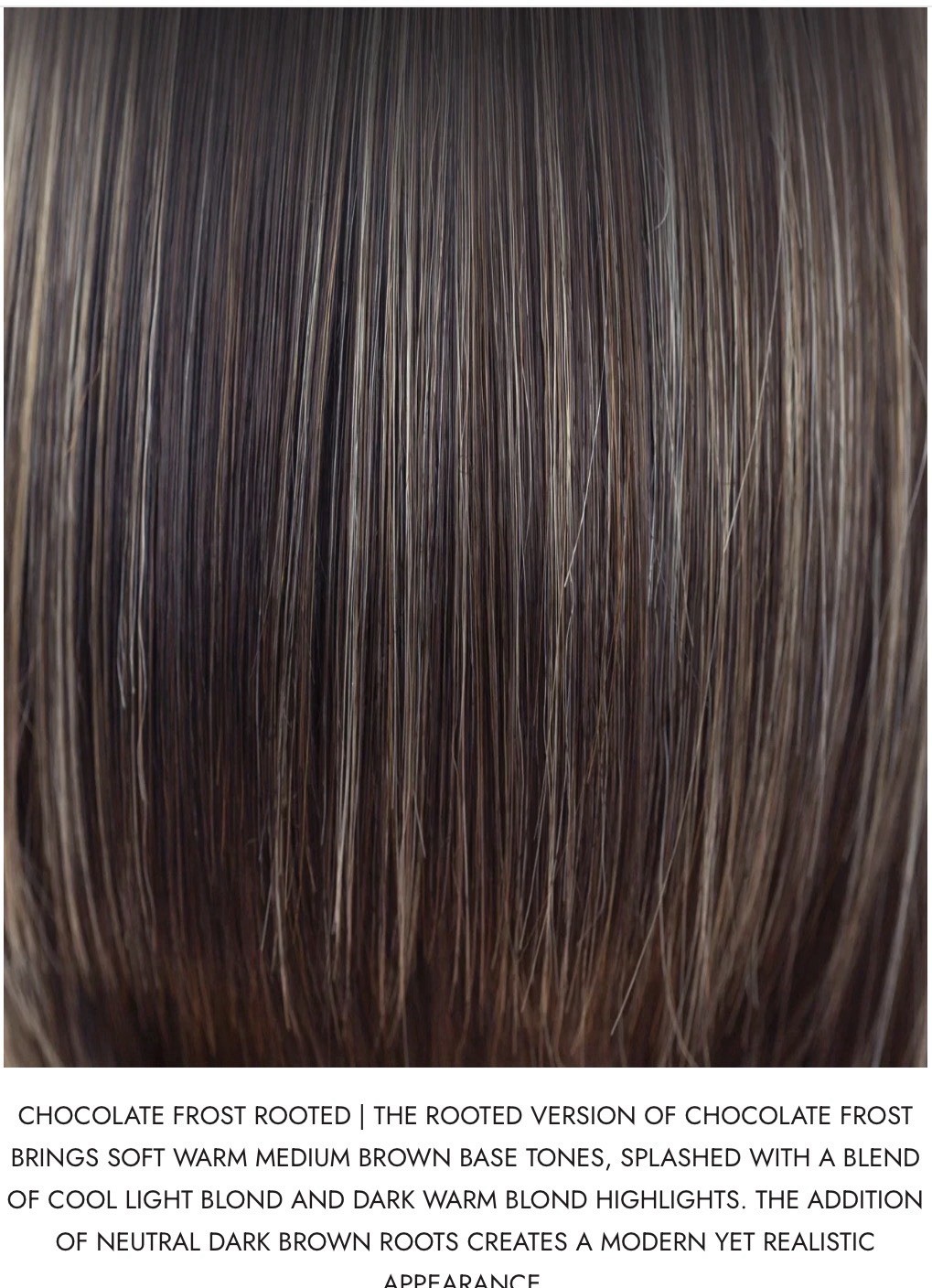 Rene of Paris Harper Wig In Chocolate Frost Rooted Color BNWT Long Silky Tresses