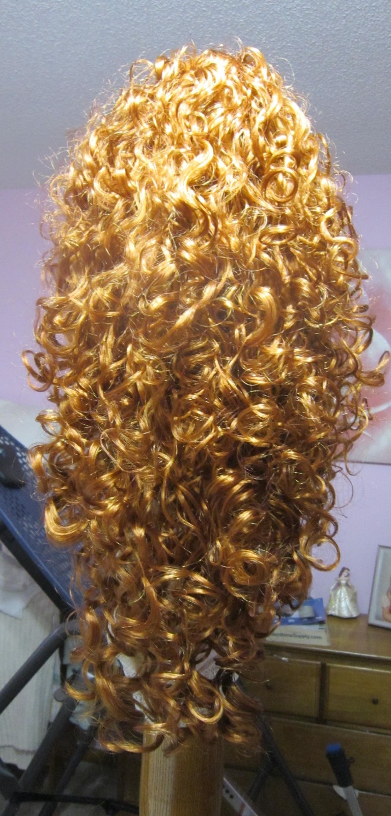 Long Red Curly Hair Wig – 24″ Long- New Look Collection – Diana- Modacrylic