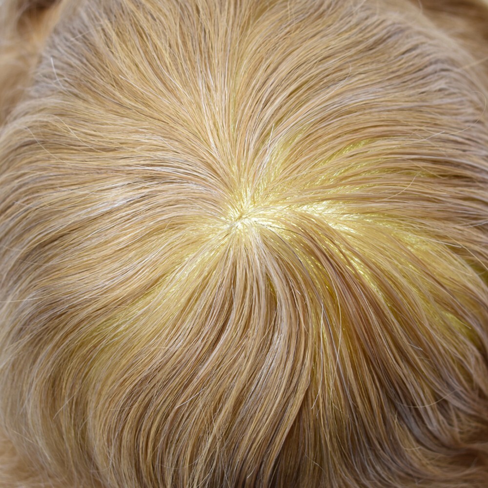 Mens Toupee Hairpiece Full Poly Skin Hair System Replacement Injected PU Men Wig