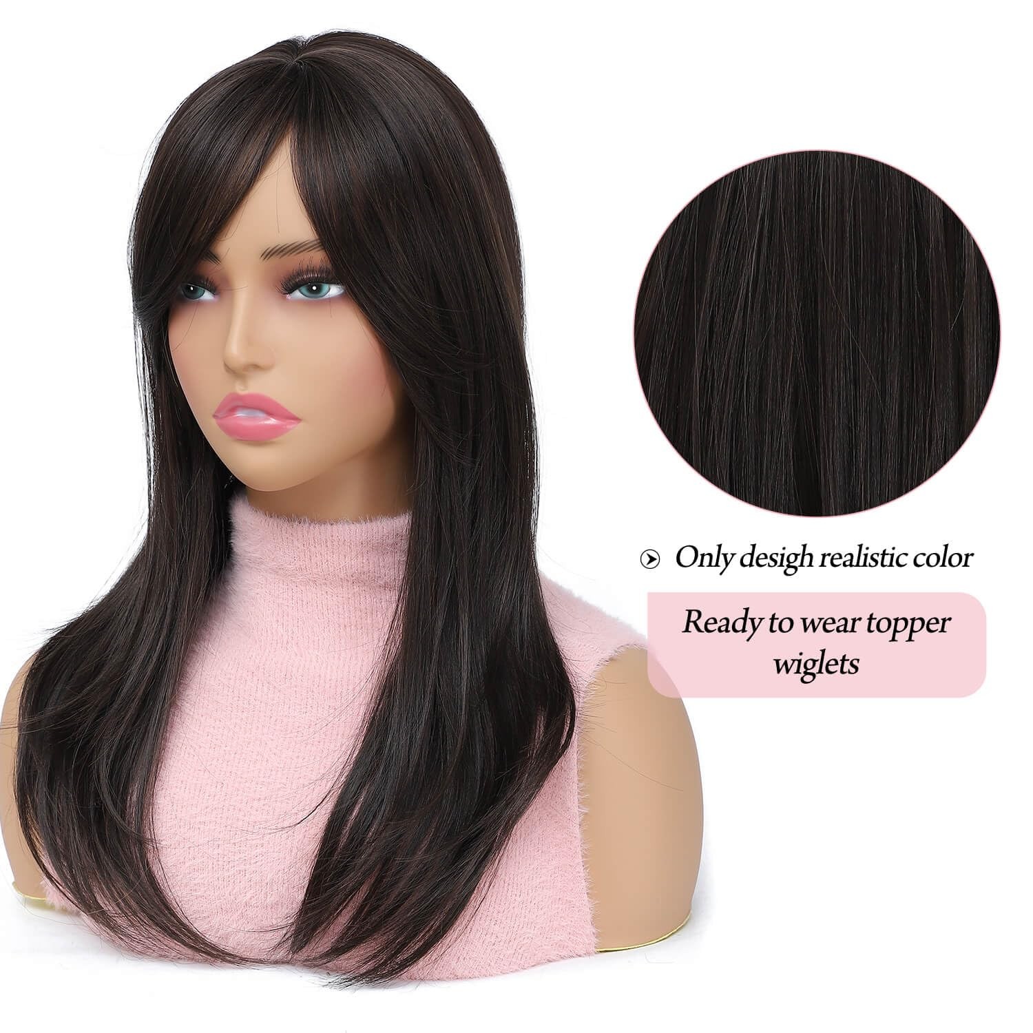 Molefi 19Inch Hair Toppers For Women Thinning Hair6.5X6.5Inch Large Coverage