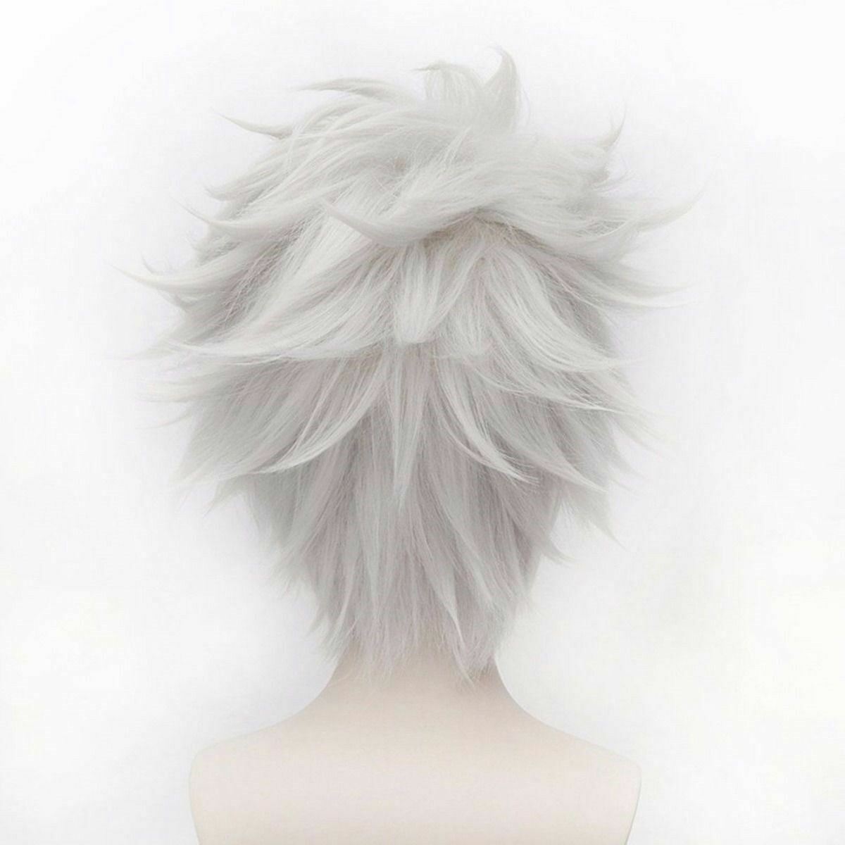 For Cosplay Hitsugaya Toushirou Short Layered Silver White Wig