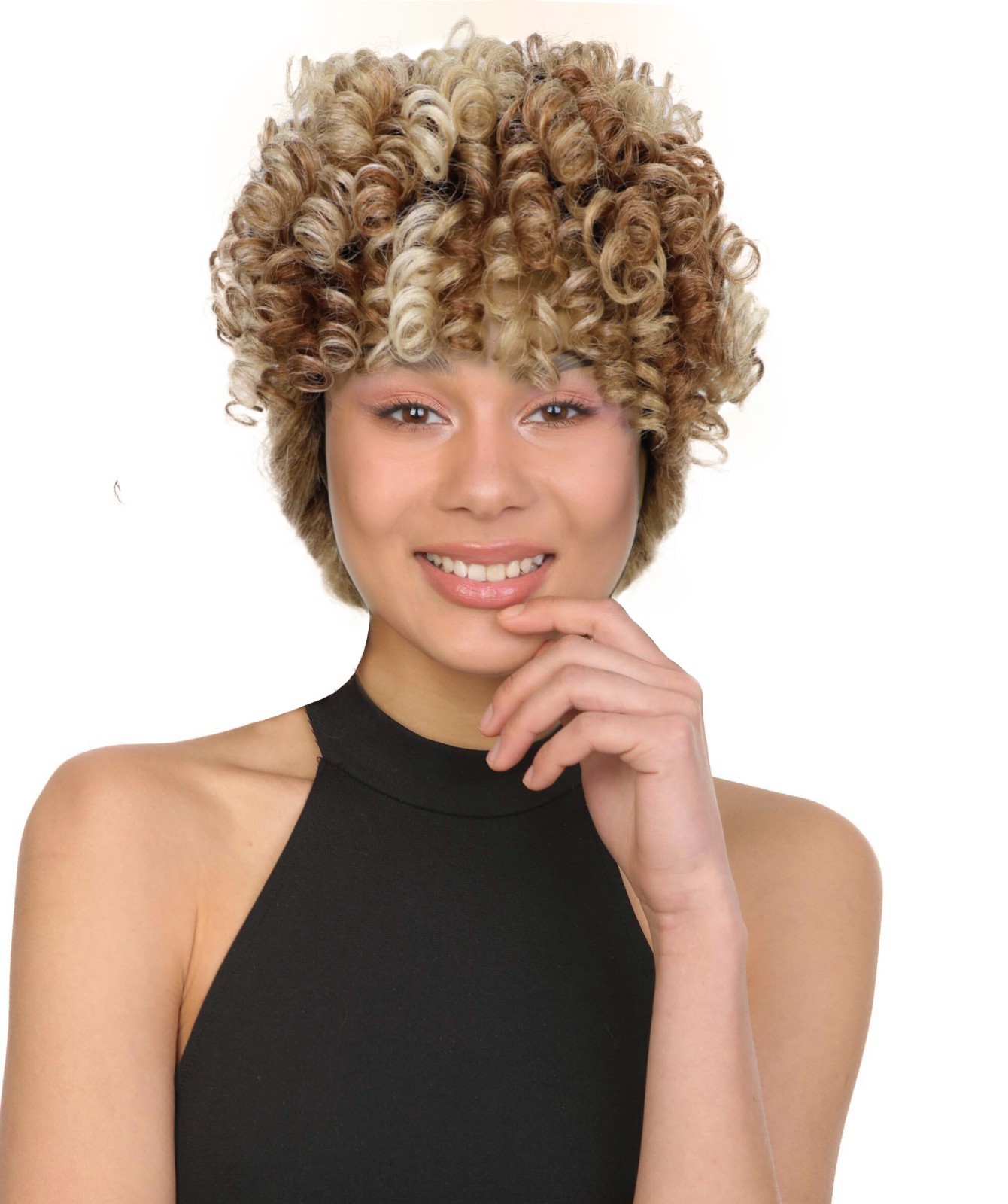 Zala Natural Bounce, Voluminous Texture, 9″ Short Curly full Wig for Women